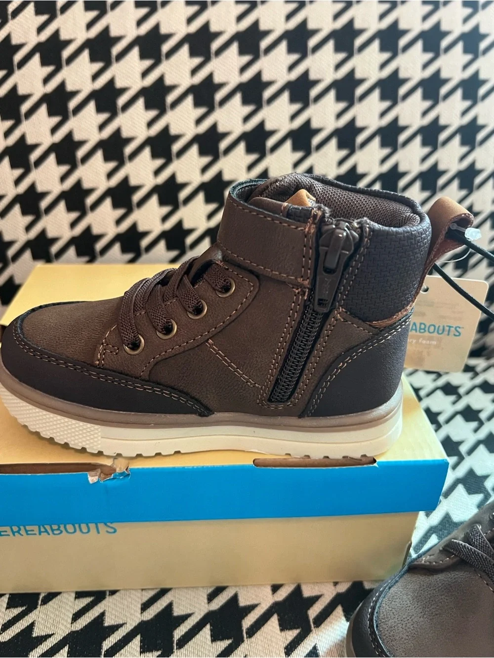 Thereabouts Toddler Boys Lil Asher Flat Heel Lace Up Boots- Size 7